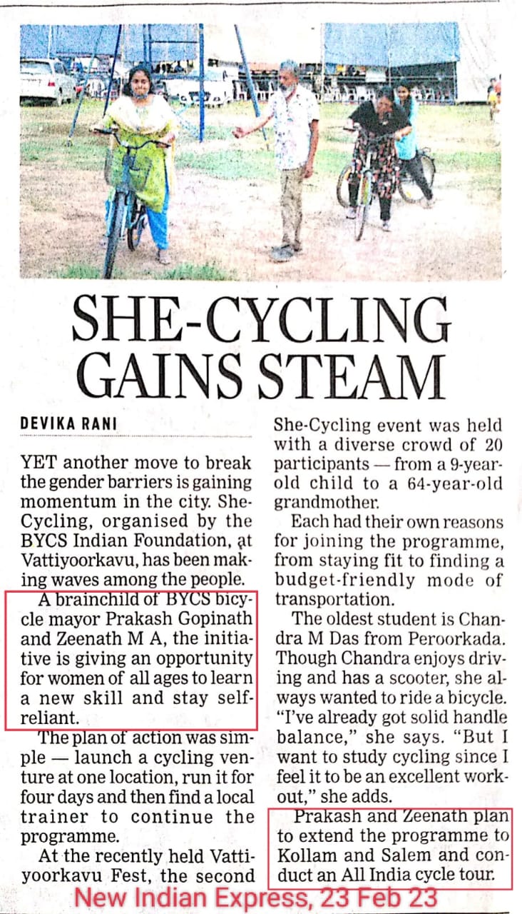 SHE-CYCLING GAINS STEAM